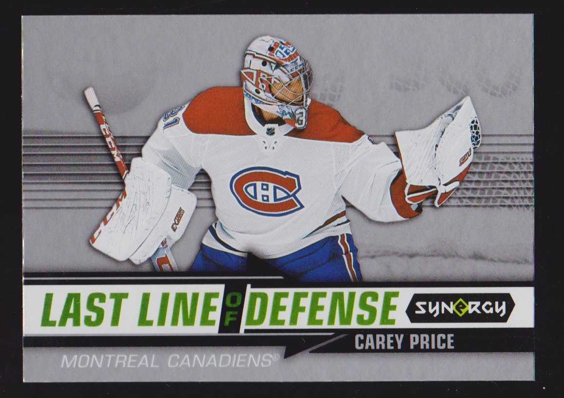 2018-19 Synergy Last Line Of Defense #LD1 Carey Price (image for) 2018-19 Synergy Last Line Of Defense #LD1 Carey Price